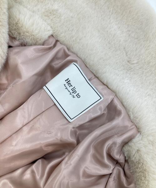 HER LIP TO（ハーリップトゥ）Her lip to (ハーリップトゥ) Winter Love Faux Fur Coat アイボリー サイズ:Mの古着・服飾アイテム