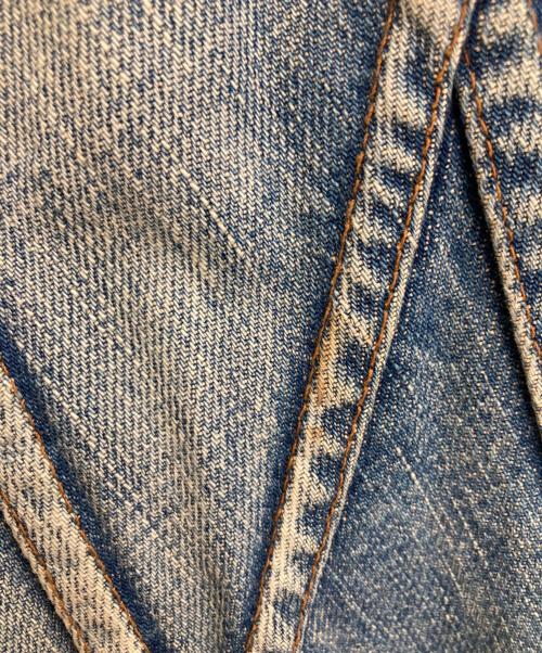 JUNYA WATANABE COMME des GARCONS（(ジュンヤワタナベ コムデギャルソン）JUNYA WATANABE COMME des GARCONS ((ジュンヤワタナベ コムデギャルソン) 02SS　立体裁断 カットオフマーメイドデニムスカート インディゴ サイズ:Mの古着・服飾アイテム