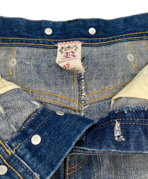 RALPH LAUREN RUGBY（ラルフローレンラグビー）RALPH LAUREN RUGBY (ラルフローレンラグビー) ダメージ加工デニムスカート インディゴ サイズ:SIZE W25の古着・服飾アイテム