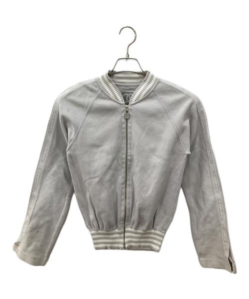 CHANEL（シャネル）CHANEL (シャネル) スポーツラインニットジャケット ライトグレー サイズ:38の古着・服飾アイテム