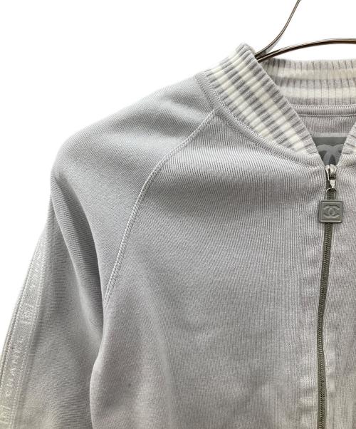 CHANEL（シャネル）CHANEL (シャネル) スポーツラインニットジャケット ライトグレー サイズ:38の古着・服飾アイテム
