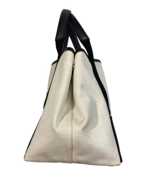 BALENCIAGA（バレンシアガ）BALENCIAGA (バレンシアガ) CABAS S ハンドバッグ ブラック×アイボリー サイズ:-の古着・服飾アイテム
