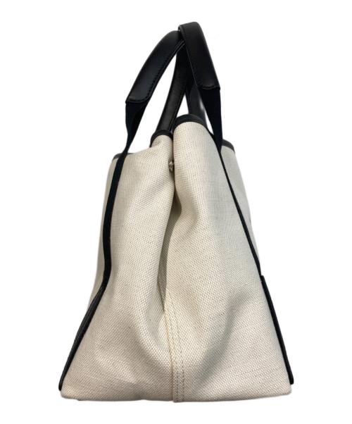 BALENCIAGA（バレンシアガ）BALENCIAGA (バレンシアガ) CABAS S ハンドバッグ ブラック×アイボリー サイズ:-の古着・服飾アイテム