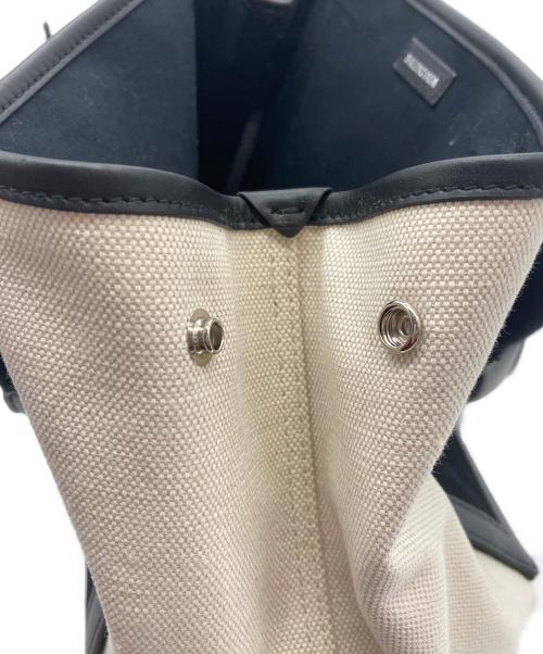 BALENCIAGA（バレンシアガ）BALENCIAGA (バレンシアガ) CABAS S ハンドバッグ ブラック×アイボリー サイズ:-の古着・服飾アイテム
