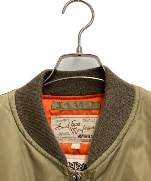 AVIREX（アヴィレックス）AVIREX (アヴィレックス) ACC PATCHED MA-1 オリーブ サイズ:Ｌの古着・服飾アイテム