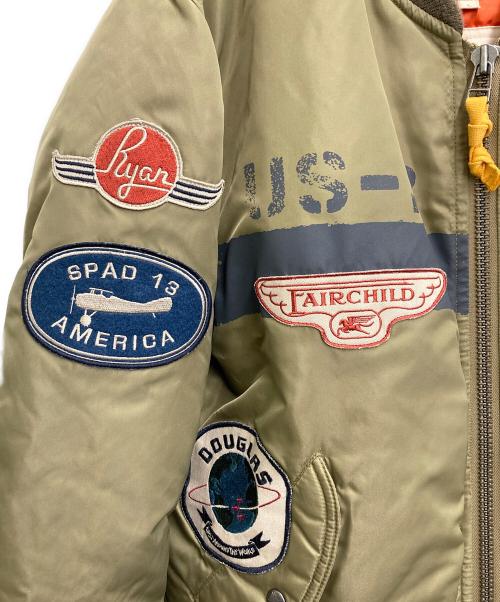 AVIREX（アヴィレックス）AVIREX (アヴィレックス) ACC PATCHED MA-1 オリーブ サイズ:Ｌの古着・服飾アイテム