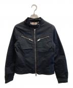 BURBERRYバーバリー）の古着「ダブルジップジャケット」｜ブラック