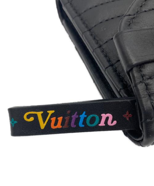 LOUIS VUITTON（ルイ ヴィトン）LOUIS VUITTON (ルイ ヴィトン) ニューウェーブ コンパクト ジップウォレット ブラックの古着・服飾アイテム