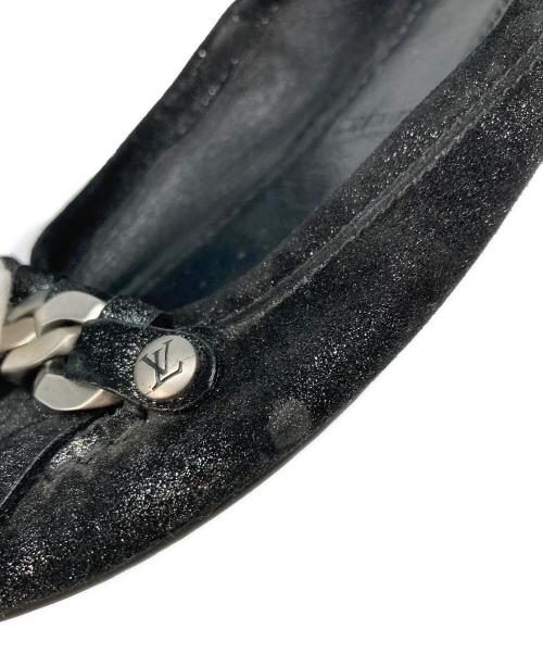 LOUIS VUITTON（ルイ ヴィトン）LOUIS VUITTON (ルイ ヴィトン) フラットパンプス ブラック サイズ:36の古着・服飾アイテム