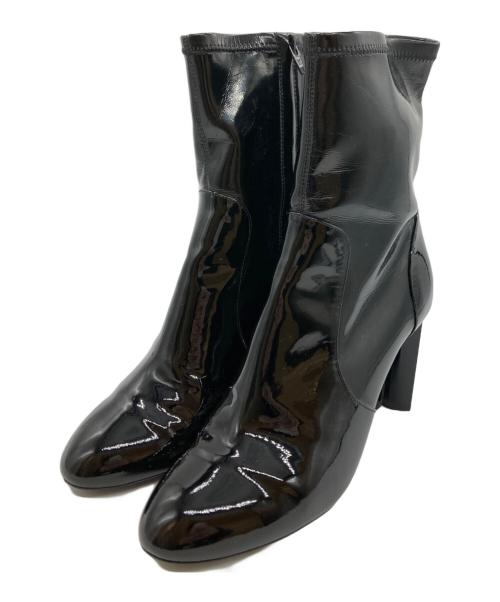LOUIS VUITTON（ルイ ヴィトン）LOUIS VUITTON (ルイ ヴィトン) シルエットラインアンクルブーツ ブラック サイズ:36 1/2の古着・服飾アイテム