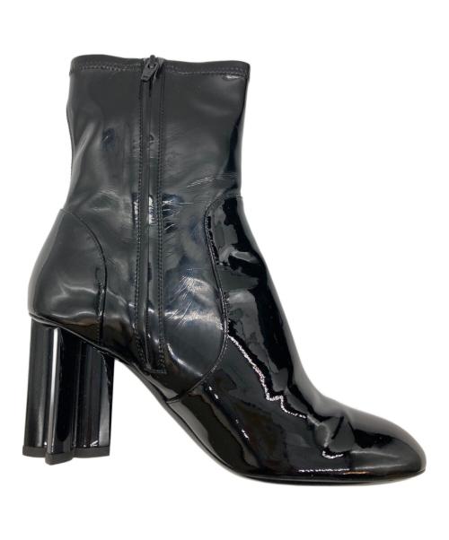 LOUIS VUITTON（ルイ ヴィトン）LOUIS VUITTON (ルイ ヴィトン) シルエットラインアンクルブーツ ブラック サイズ:36 1/2の古着・服飾アイテム