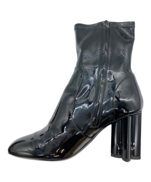 LOUIS VUITTON（ルイ ヴィトン）LOUIS VUITTON (ルイ ヴィトン) シルエットラインアンクルブーツ ブラック サイズ:36 1/2の古着・服飾アイテム