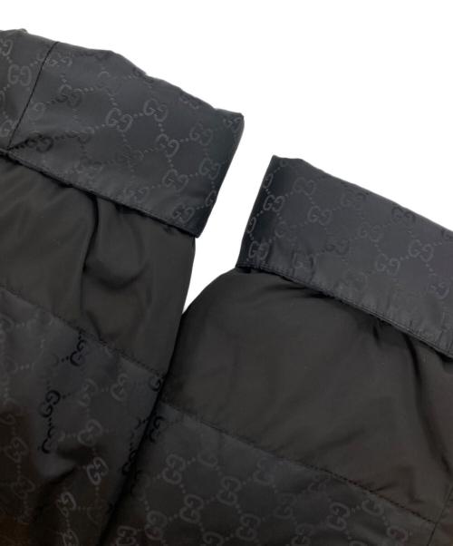 GUCCI（グッチ）GUCCI (グッチ) GGジャガードダウンジャケット ブラック サイズ:48の古着・服飾アイテム