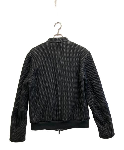 EMPORIO ARMANI（エンポリオアルマーニ）EMPORIO ARMANI (エンポリオアルマーニ) 凹凸ラムレザージャケット ブラック サイズ:54の古着・服飾アイテム