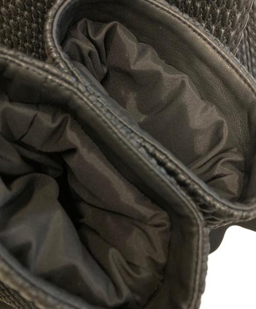 EMPORIO ARMANI（エンポリオアルマーニ）EMPORIO ARMANI (エンポリオアルマーニ) 凹凸ラムレザージャケット ブラック サイズ:54の古着・服飾アイテム