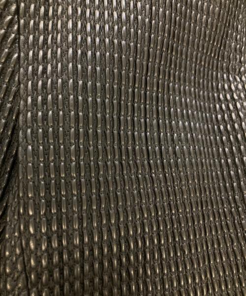 EMPORIO ARMANI（エンポリオアルマーニ）EMPORIO ARMANI (エンポリオアルマーニ) 凹凸ラムレザージャケット ブラック サイズ:54の古着・服飾アイテム