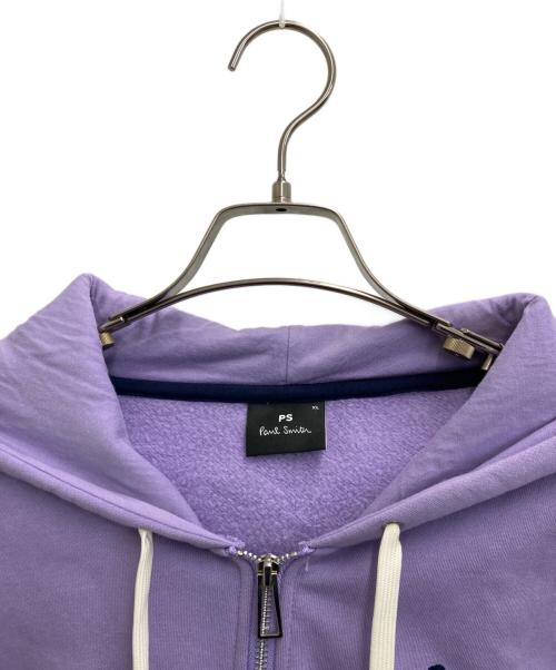 PS Paul Smith（ＰＳポールスミス）PS Paul Smith (ＰＳポールスミス) PS Paul Smith Happy ジップアップパーカー パープル サイズ:ＸＬの古着・服飾アイテム