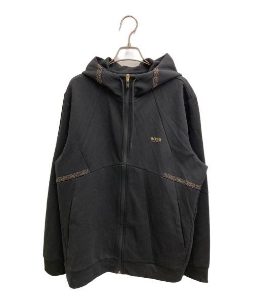 BOSS HUGO BOSS（ボス ヒューゴボス）BOSS HUGO BOSS (ボス ヒューゴボス) FULL ZIP HOODY ブラック サイズ:ＸＬの古着・服飾アイテム