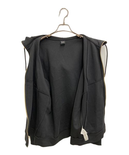 BOSS HUGO BOSS（ボス ヒューゴボス）BOSS HUGO BOSS (ボス ヒューゴボス) FULL ZIP HOODY ブラック サイズ:ＸＬの古着・服飾アイテム