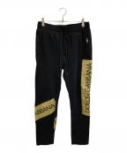 DOLCE & GABBANAドルチェ＆ガッバーナ）の古着「19AW ボックスロゴ スウェットパンツ」｜ブラック