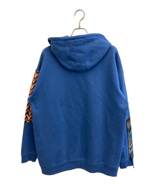 missoni（ミッソーニ）missoni (ミッソーニ) プルオーバーパーカー ブルー サイズ:Mの古着・服飾アイテム