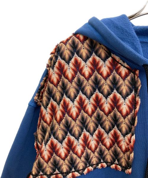 missoni（ミッソーニ）missoni (ミッソーニ) プルオーバーパーカー ブルー サイズ:Mの古着・服飾アイテム