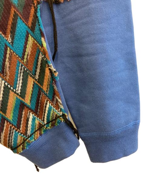missoni（ミッソーニ）missoni (ミッソーニ) プルオーバーパーカー ブルー サイズ:Mの古着・服飾アイテム
