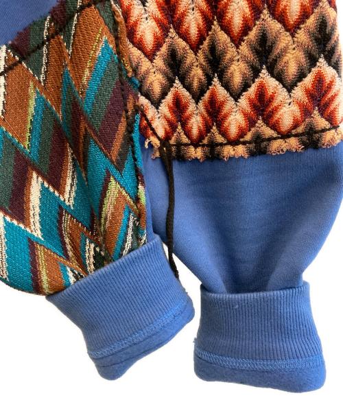 missoni（ミッソーニ）missoni (ミッソーニ) プルオーバーパーカー ブルー サイズ:Mの古着・服飾アイテム