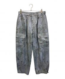 EMPORIO ARMANI（エンポリオアルマーニ）の古着「19SS リネンブレンドカーゴパンツ」｜スカイブルー