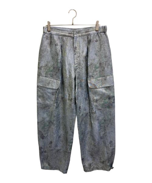 EMPORIO ARMANI（エンポリオアルマーニ）EMPORIO ARMANI (エンポリオアルマーニ) 19SS リネンブレンドカーゴパンツ スカイブルー サイズ:48の古着・服飾アイテム
