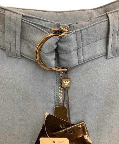 EMPORIO ARMANI（エンポリオアルマーニ）EMPORIO ARMANI (エンポリオアルマーニ) ベルテッドパンツ スカイブルー サイズ:50の古着・服飾アイテム