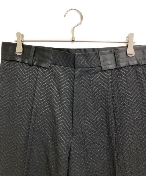 EMPORIO ARMANI（エンポリオアルマーニ）EMPORIO ARMANI (エンポリオアルマーニ) シアサッカースラックス ブラック サイズ:50の古着・服飾アイテム