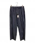 EMPORIO ARMANIエンポリオアルマーニ）の古着「ストライプパンツ」｜ネイビー
