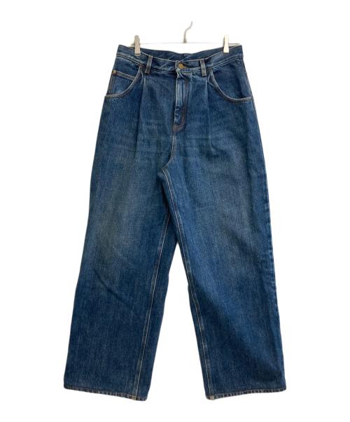 LOUIS VUITTON（ルイ ヴィトン）LOUIS VUITTON (ルイ ヴィトン) 1タックワイドデニムパンツ インディゴ サイズ:W31の古着・服飾アイテム