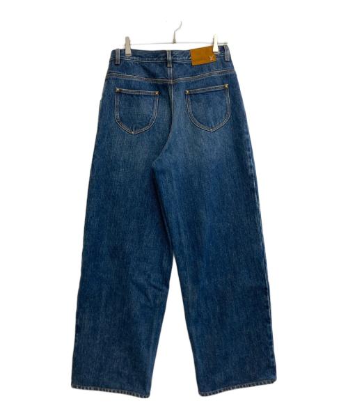 LOUIS VUITTON（ルイ ヴィトン）LOUIS VUITTON (ルイ ヴィトン) 1タックワイドデニムパンツ インディゴ サイズ:W31の古着・服飾アイテム