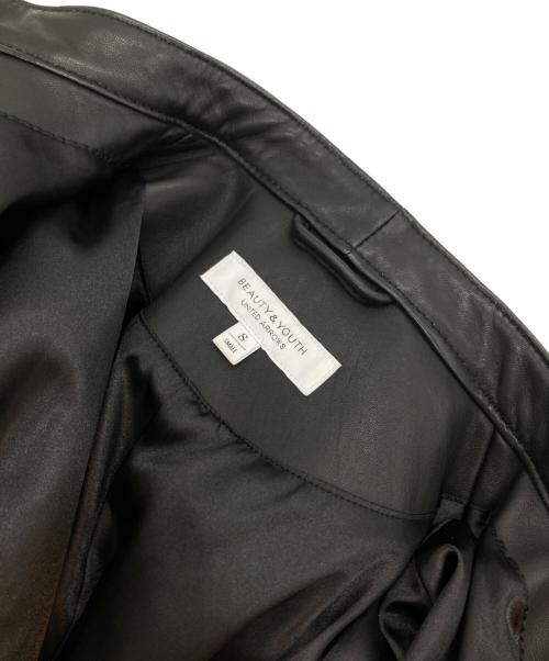 BEAUTY&YOUTH（ビューティーアンドユース）BEAUTY&YOUTH (ビューティーアンドユース) レザージャケット ブラック サイズ:Sの古着・服飾アイテム