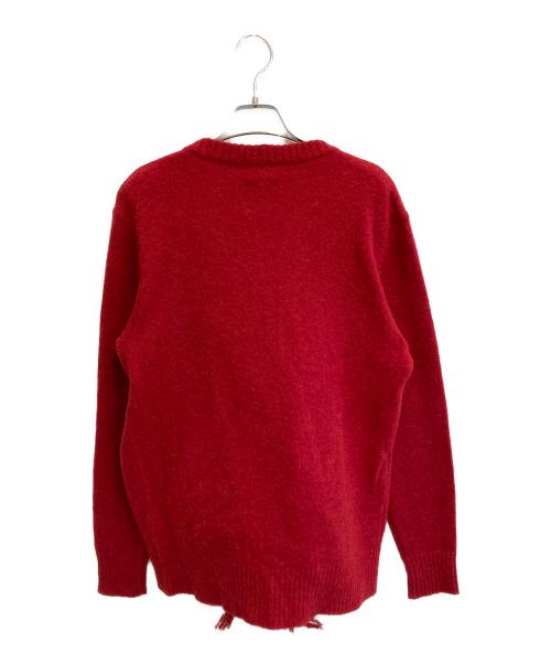 ANREALAGE（アンリアレイジ）ANREALAGE (アンリアレイジ) ROLL MUFFLER CARDIGAN レッド サイズ:38の古着・服飾アイテム