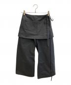 LOW CLASSICロウクラシック）の古着「Layered Wrap Skirt Pants」｜グレー