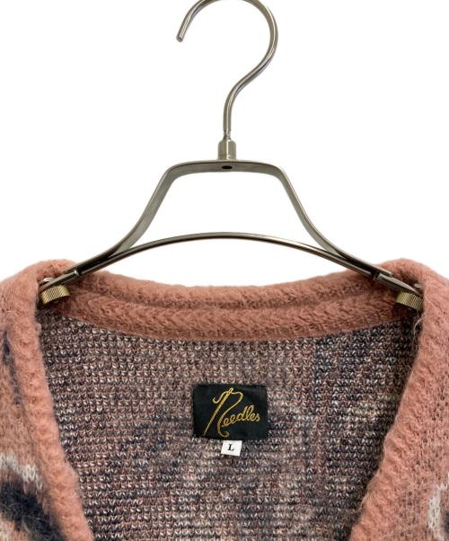 Needles（ニードルズ）Needles (ニードルズ) 23AW Paisley Mohair Cardigan ピンク×ネイビー サイズ:Lの古着・服飾アイテム