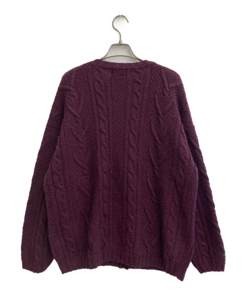 L.L.Bean（エルエルビーン）L.L.Bean (エルエルビーン) ウールニットカーディガン ボルドー サイズ:SIZE XLの古着・服飾アイテム