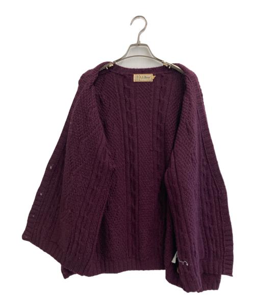 L.L.Bean（エルエルビーン）L.L.Bean (エルエルビーン) ウールニットカーディガン ボルドー サイズ:SIZE XLの古着・服飾アイテム