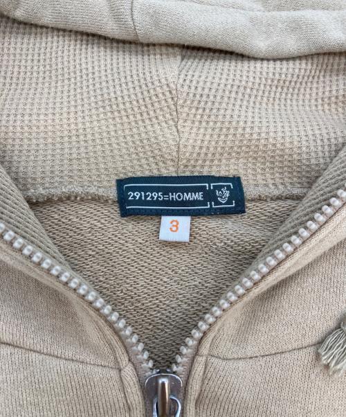 291295=HOMME（ニーキューイチニーキューゴオム）291295=HOMME (ニーキューイチニーキューゴオム) ジップパーカー カーキ サイズ: SIZE 3の古着・服飾アイテム