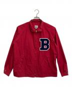 BLUE BLUE×CAMPUSブルーブルー×キャンパス）の古着「ジップワッペンジャケット」｜レッド