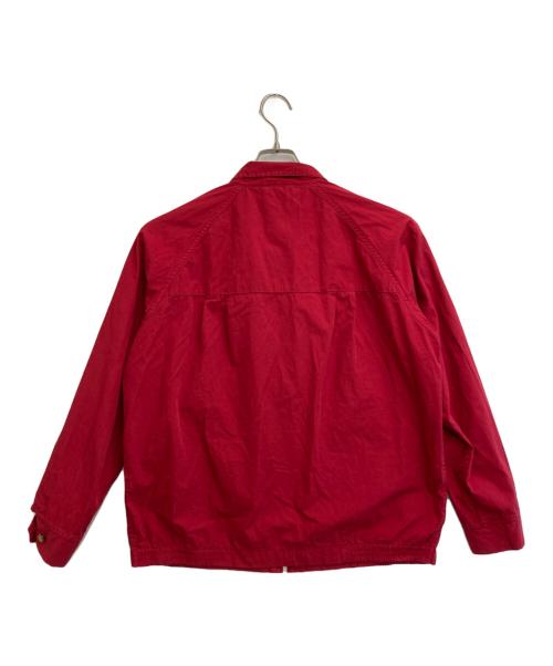 BLUE BLUE（ブルーブルー）BLUE BLUE (ブルーブルー) CAMPUS (キャンパス) ジップワッペンジャケット レッド サイズ:Lの古着・服飾アイテム