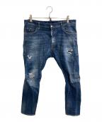 DSQUARED2ディースクエアード）の古着「MEDIUM WASH 4 TIDY BIKER JEANS」｜ブルー