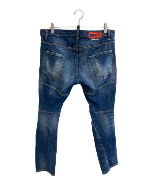 DSQUARED2（ディースクエアード）DSQUARED2 (ディースクエアード) MEDIUM WASH 4 TIDY BIKER JEANS ブルー サイズ:50の古着・服飾アイテム