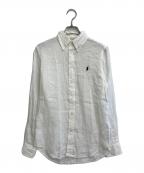 POLO RALPH LAURENポロ・ラルフローレン）の古着「リネンシャツ」｜ホワイト