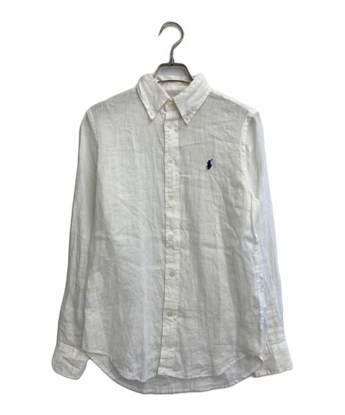 POLO RALPH LAUREN（ポロ・ラルフローレン）POLO RALPH LAUREN (ポロ・ラルフローレン) リネンシャツ ホワイト サイズ:SIZE Sの古着・服飾アイテム