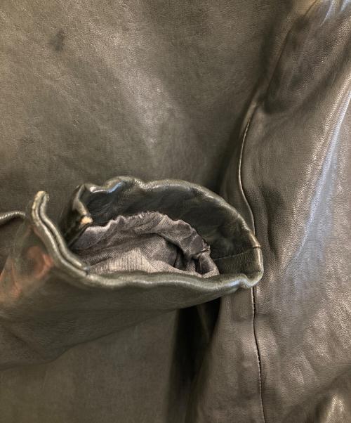 ISAMU KATAYAMA BACKLASH（イサムカタヤマ・バックラッシュ）ISAMU KATAYAMA BACKLASH (イサムカタヤマ・バックラッシュ) 14AW ジャパンホースレザーコート ブラック サイズ:Mの古着・服飾アイテム