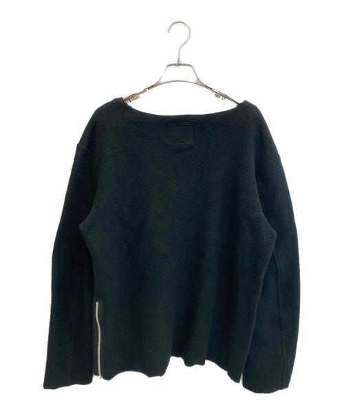 ISAMU KATAYAMA BACKLASH（イサムカタヤマ・バックラッシュ）ISAMU KATAYAMA BACKLASH (イサムカタヤマ・バックラッシュ) サイドジップニット ブラック サイズ:Lの古着・服飾アイテム